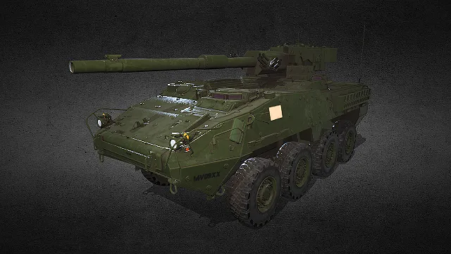 Stryker 美国M1128斯崔克MGS轮式机动火炮系统 