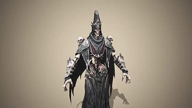 幽骨颅冠亡巫  幽冥死灵  副本阴冷角色  惊悚角色  游戏模型