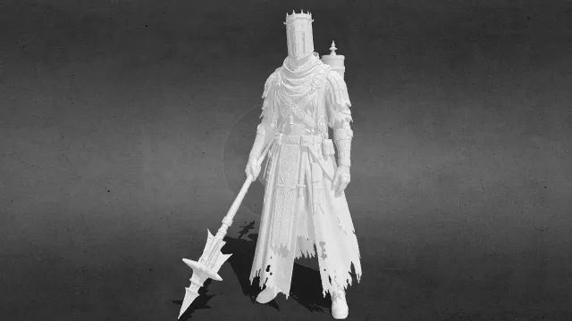 壕沟十字军士兵枪兵stl.stl