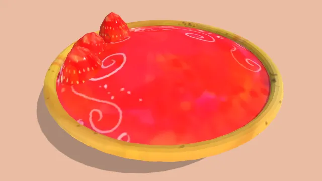 草莓挞3D模型甜点食物水果