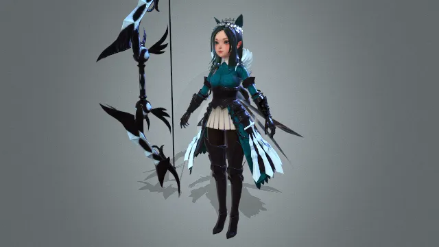 游戏人物 可爱模型 龙骑士 精灵 游戏皮肤