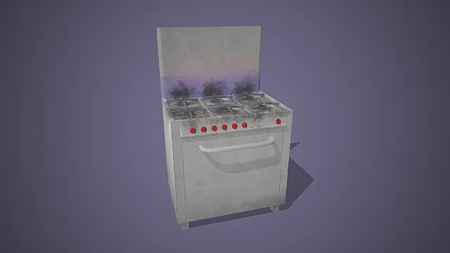 不锈钢燃气灶  厨房道具  实用烹饪设备  集成烤箱