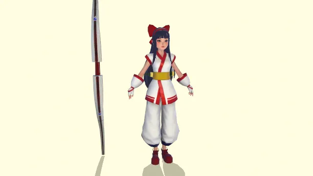 游戏模型 娜可露露 侍魂 巫女 可爱模型 