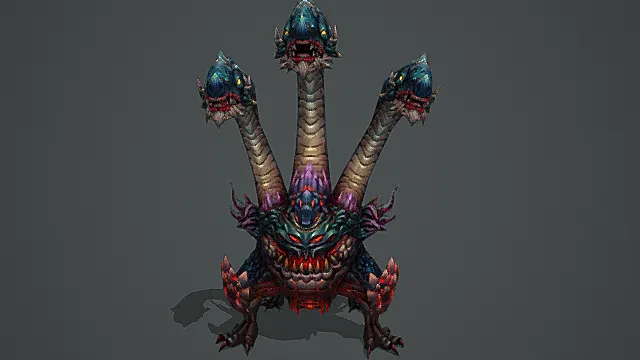 深渊邪秽巢穴四首魔蛇怪兽模型