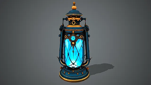 奇幻蒸汽朋克琉璃灯笼模型 