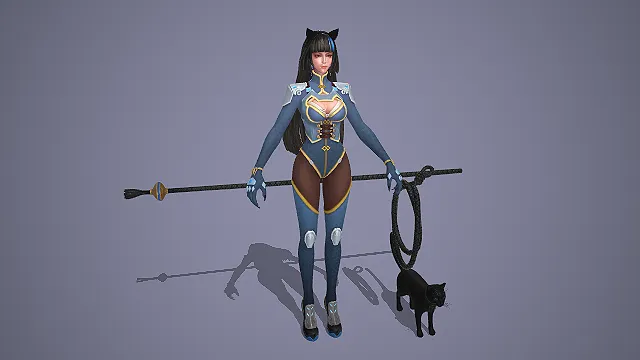 次世代猫耳女武士角色