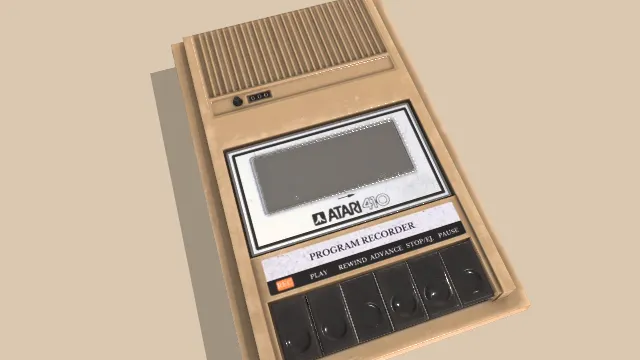 ATARI 410 程序录音机的3D模型