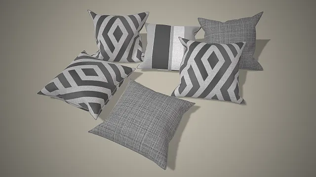 几何布艺抱枕  棉麻纹理  莫兰迪中性色  百搭家居