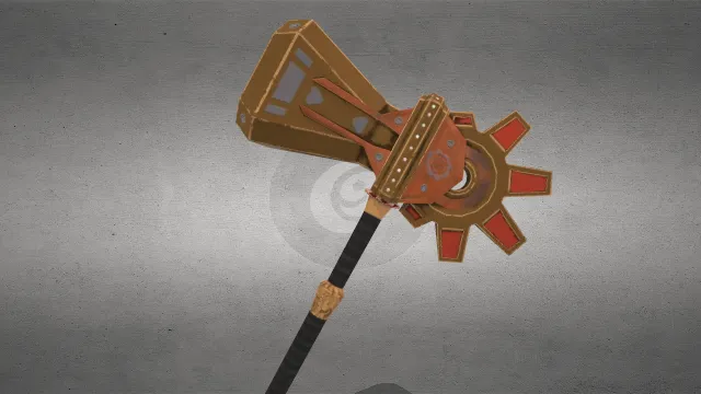 蒸汽朋克风暴破坏者游戏武器锤子斧头模型