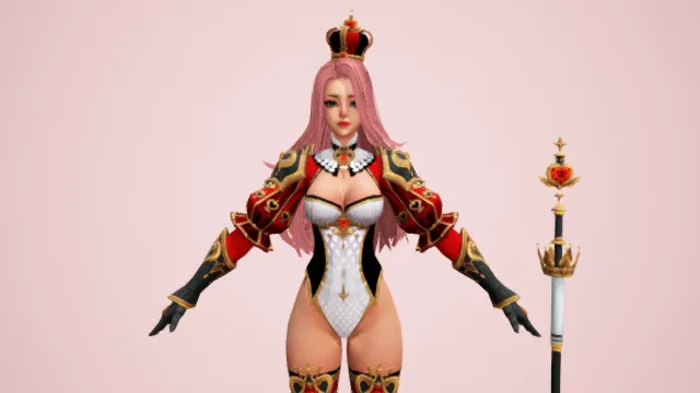 塞西莉亚(V1.0)韩风格人物游戏角色模型