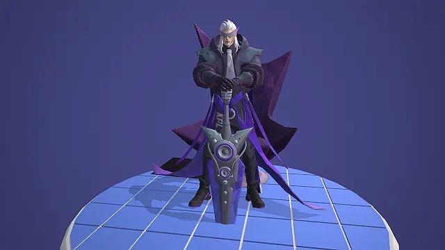 《王者荣耀》中战士英雄曹操的 “天狼征服者” 皮肤3D模型