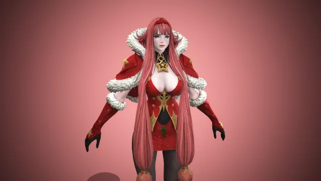 绯绒艳焰姬  绯红女角色  奇幻甜酷风  女性NPC  游戏角色