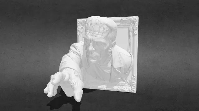 科学怪人 3D恐怖相框效果stl.stl
