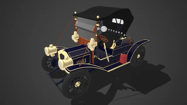 复古  老爷车  奢华  年代质感  镀金装饰  敞篷轿车  