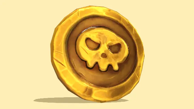 海盗宝藏金币有骷髅头的硬币