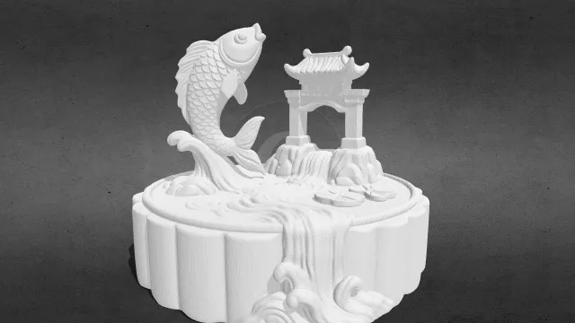 鲤鱼跃龙门stl.stl