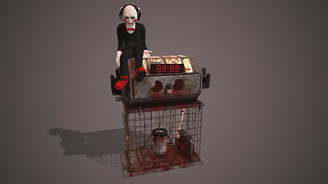 陷阱装置  比利木偶  金属牢笼  恐怖游戏道具