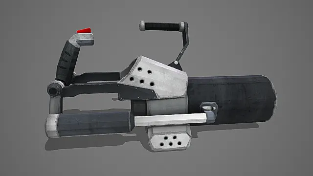 科幻便携风肩扛式迫击炮3D模型