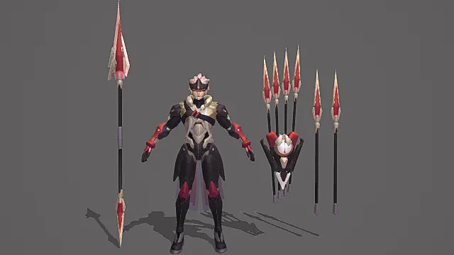 红锋枪骑：机甲战装多矛突击套装