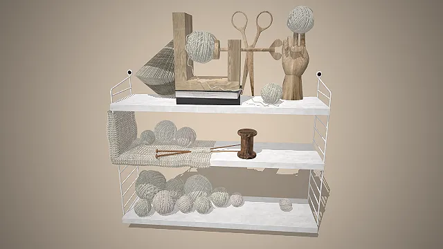 编织装饰  毛线球  手工工具  软装陈列