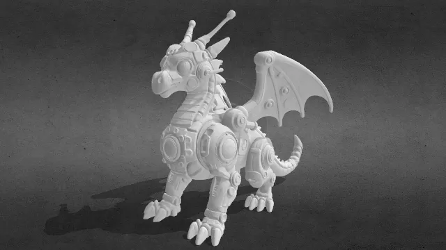 龙形原子朋克手办obj.obj