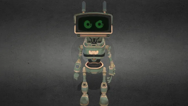 旧侦察兵苏联机器人电子行走动画