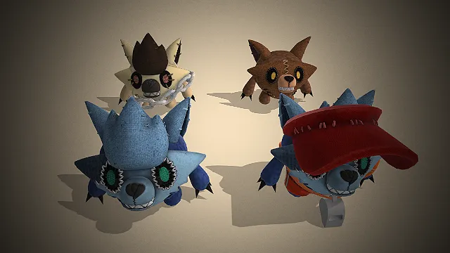 狼  布艺玩偶  怪兽造型  尖牙利爪  玩具模型