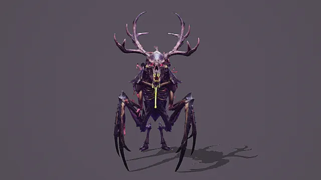 卡通风格奇幻畸变昆虫怪兽3D模型