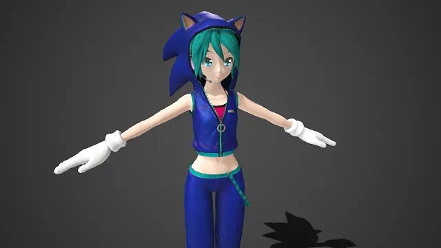 刺猬索尼克  拟人少女  尖刺与兽耳  动漫  经典 IP  二次元  时尚  