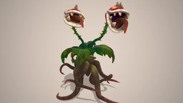 尸体之花变异食人花动画植物