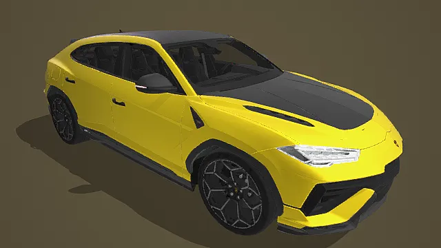 卡通风格兰博基尼Urus Performante运动SUV汽车3D模型