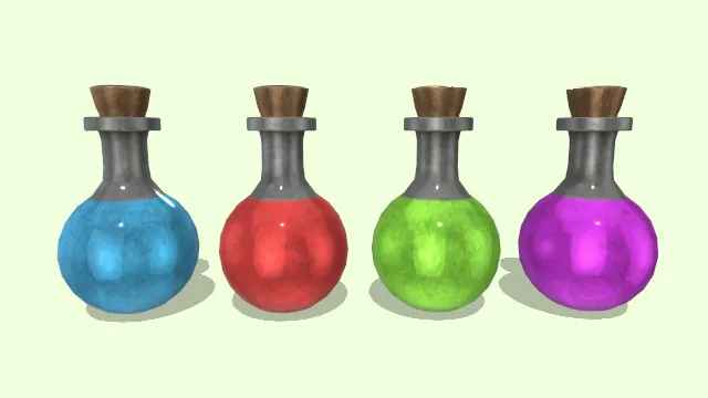 四色炼金术士球类似药剂魔法瓶子