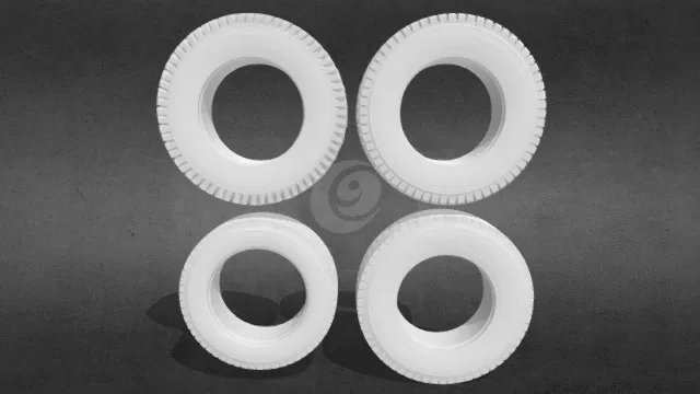 4个橡胶轮胎_obj