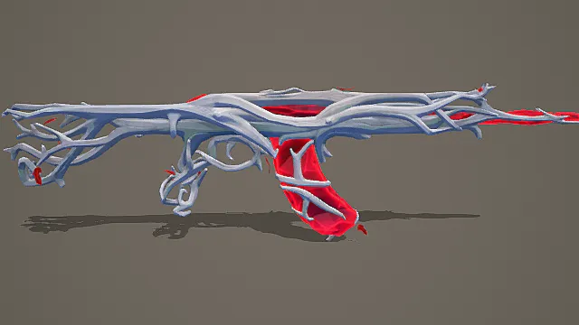 奇幻异化风血肉枝蔓步枪3D模型