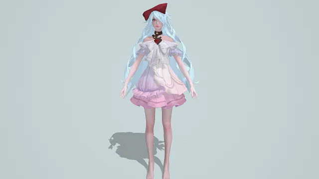   3D卡通风格奇幻角色人物模型，创意设计（3D角色、卡通风格、柔美奇幻风，角色设计主题）