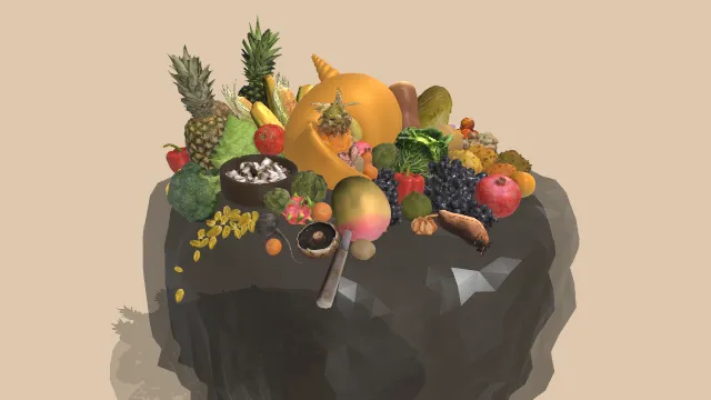 丰饶之角有水果蔬菜食物