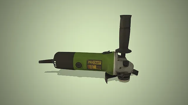 写实老式角磨机  工业级电动打磨工具  做旧掉漆质感  生存建造工具