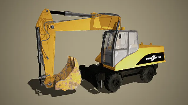 挖掘机   建筑器械    3D模型