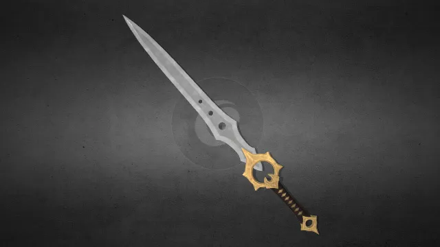 神圣日晷短剑  奇幻冷兵器  神圣审判风格  镂空太阳纹