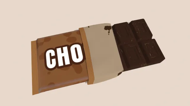 一大块巧克力棒零食甜品食物