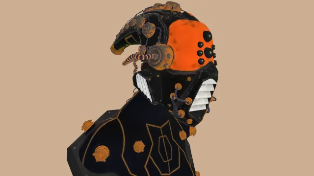 科幻头盔模型科技机器