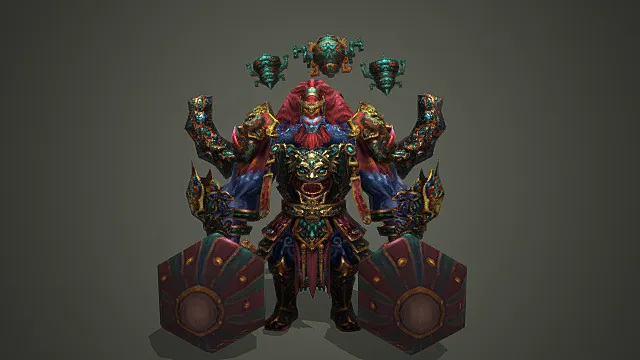 妖界万妖殿主六臂神猿战尊模型