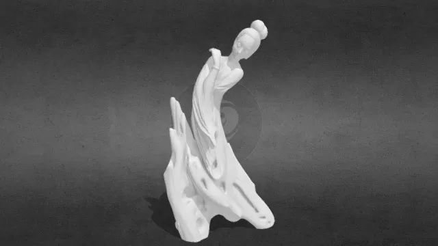 沉香艺术女人一体打印_obj.obj