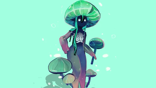 蘑菇精灵透明人物角色