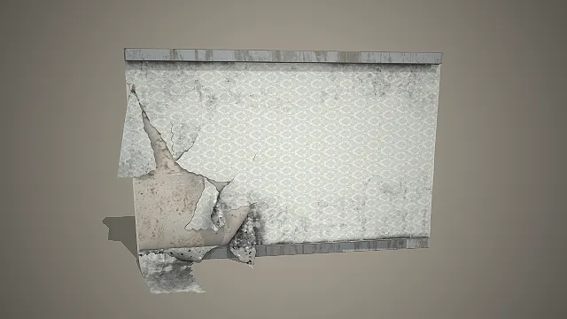 破损墙纸  墙面模型  剥落纹理  场景道具