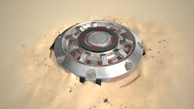 科幻风格的爆炸地雷3D模型