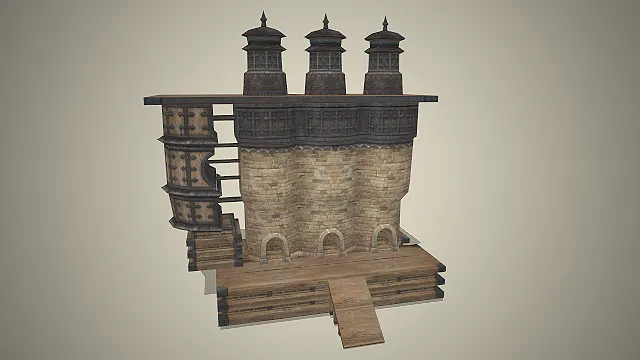 熔炉工坊  金属铆钉  游戏场景  做旧质感