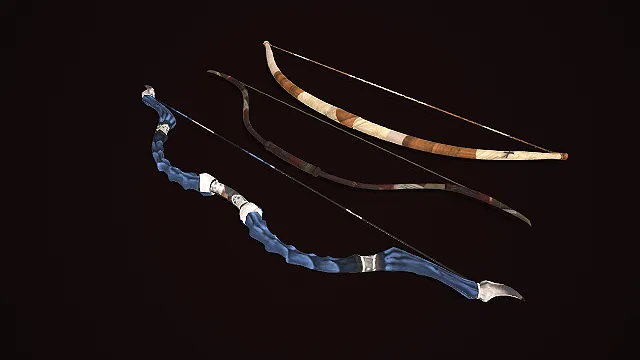 古风多型装饰弓箭套装：玄纹异制传统弓箭组合模型