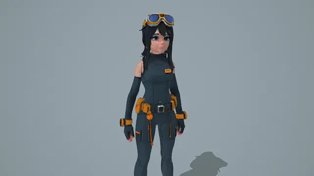 3D卡通风格探险角色模型，创意设计（3D角色、卡通风格、活力探险风，角色设计主题）