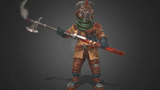 风格化守护者游戏角色人物模型